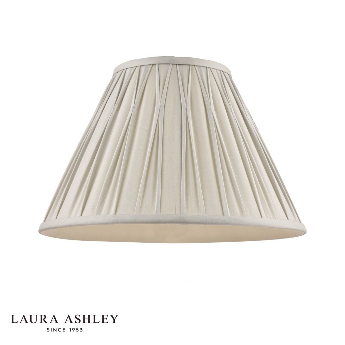 Laura Ashley Fenn Silk Empire Drum Shade Silver 25cm/10 inch