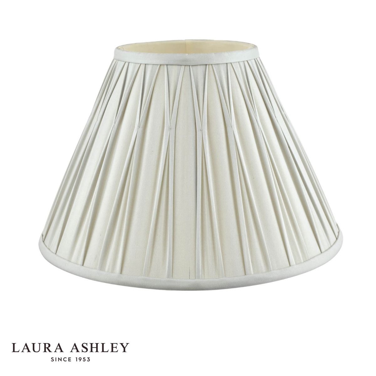 Laura Ashley Fenn Silk Empire Drum Shade Silver 25cm/10 inch