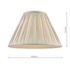 Laura Ashley Fenn Silk Empire Drum Shade Silver 35cm/14 inch