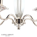 Laura Ashley Carson 5 Light Armed Pendant Polished Nickel and Crystal Fitting Only