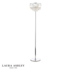 Laura Ashley Vienna 3lt Floor Lamp Crystal & Polished Chrome