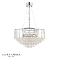 Laura Ashley Vienna 9lt Chandelier Crystal & Polished Chrome