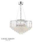 Laura Ashley Vienna 9lt Chandelier Crystal & Polished Chrome