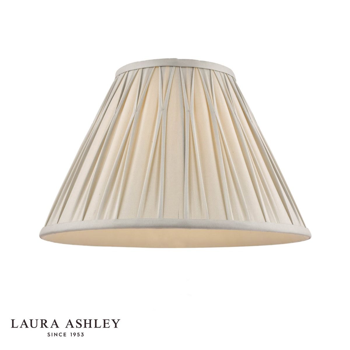Laura Ashley Fenn Silk Empire Drum Shade Silver 40cm/16 inch