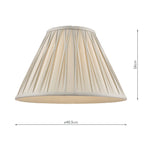 Laura Ashley Fenn Silk Empire Drum Shade Silver 40cm/16 inch