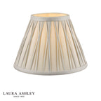 Laura Ashley Fenn Silk Empire Drum Shade Silver 20cm/8 inch