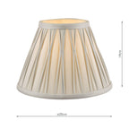 Laura Ashley Fenn Silk Empire Drum Shade Silver 20cm/8 inch