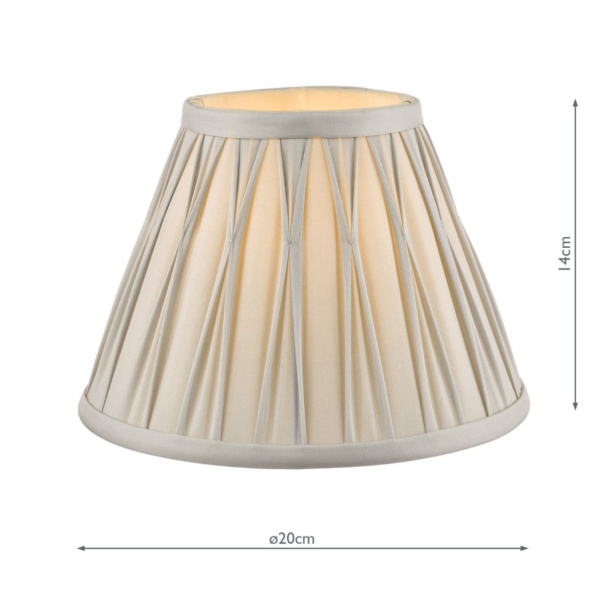 Laura Ashley Fenn Silk Empire Drum Shade Silver 20cm/8 inch