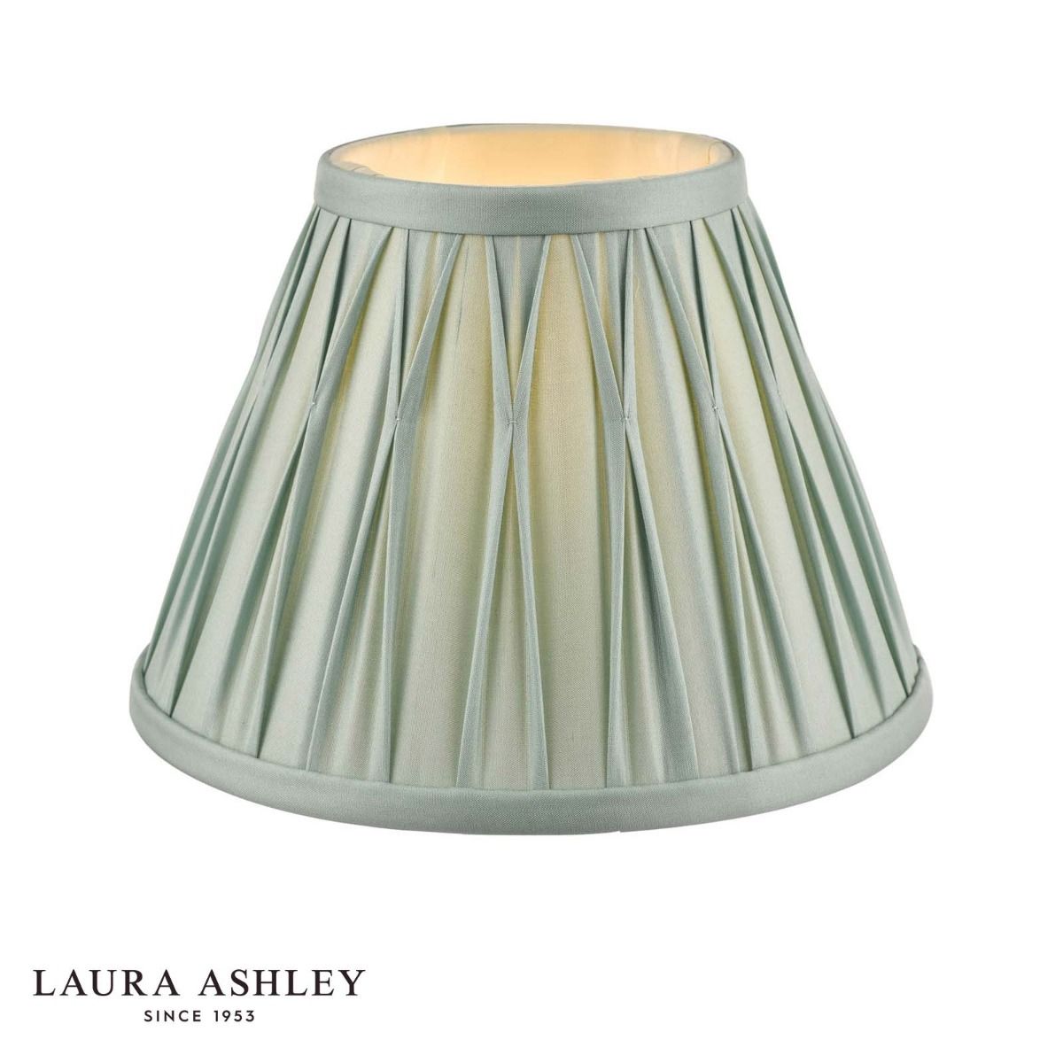 Laura Ashley Fenn Silk Empire Drum Shade Duck Egg 20cm/8 inch