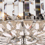 Laura Ashley Fernhurst 3 Light Semi-Flush Crystal and Polished Chrome