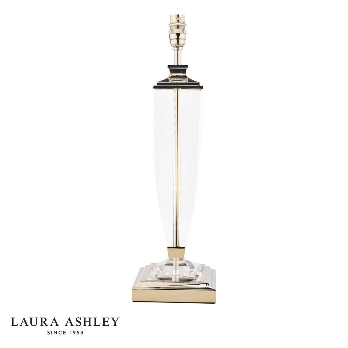 Laura Ashley Carson Large Table Lamp Polished Nickel & Crystal Base Only