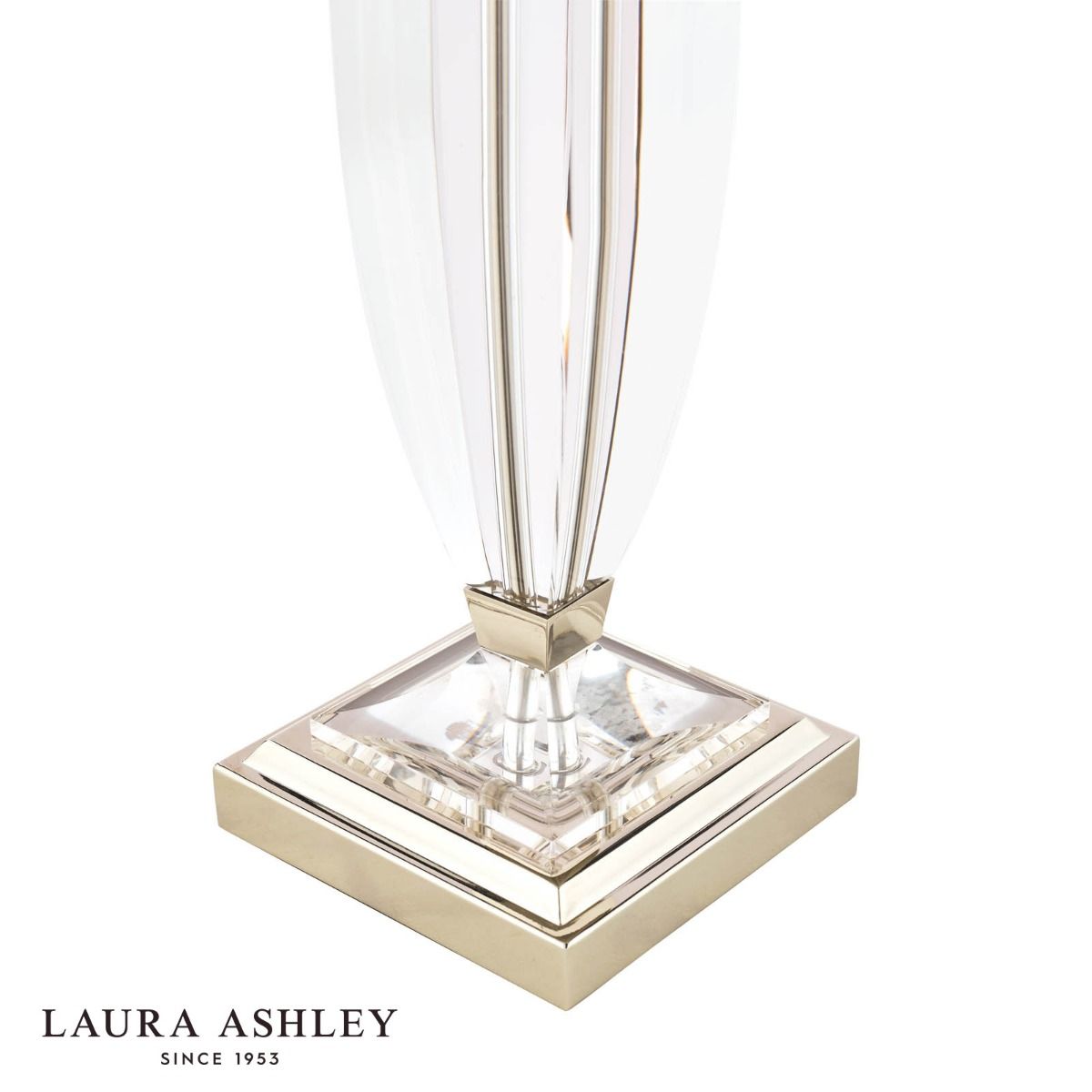 Laura Ashley Carson Large Table Lamp Polished Nickel & Crystal Base Only