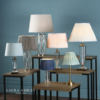 Laura Ashley Carson Large Table Lamp Polished Nickel & Crystal Base Only