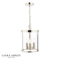 Laura Ashley Selbourne 3lt Lantern Polished Nickel Glass