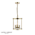 Laura Ashley Selbourne 3lt Lantern Antique Brass Glass