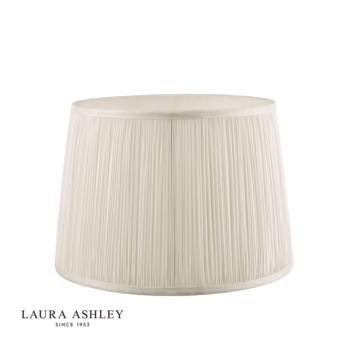 Laura Ashley Hemsley Pleated Silk Empire Drum Shade Cream 30cm/12 inch