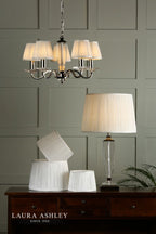 Laura Ashley Hemsley Pleated Silk Empire Drum Shade Cream 30cm/12 inch
