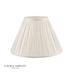 Laura Ashley Fenn Silk Empire Drum Shade White 25cm/10 inch