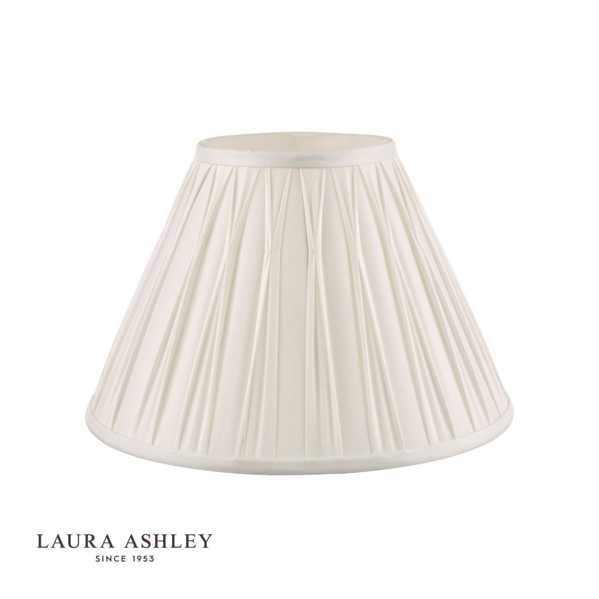 Laura Ashley Fenn Silk Empire Drum Shade White 35cm/14 inch