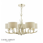 Laura Ashley Mulroy 5lt Antler Chandelier Champagne With Shades