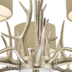 Laura Ashley Mulroy 5lt Antler Chandelier Champagne With Shades