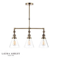 Laura Ashley Isaac 3lt Bar Pendant Antique Brass