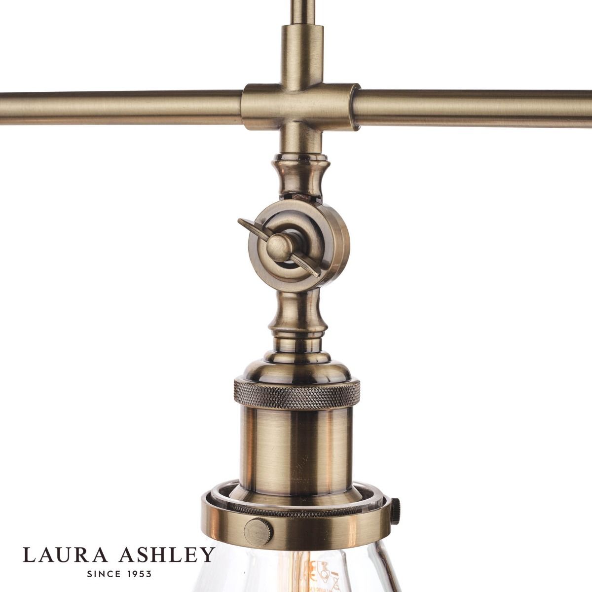 Laura Ashley Isaac 3lt Bar Pendant Antique Brass