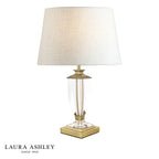 Laura Ashley Carson Small Table Lamp Antique Brass & Crystal Base Only