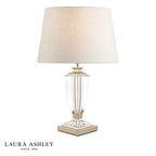 Laura Ashley Carson Small Table Lamp Polished Nickel & Crystal Base Only