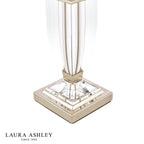 Laura Ashley Carson Small Table Lamp Polished Nickel & Crystal Base Only