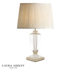 Laura Ashley Carson Small Table Lamp Polished Nickel & Crystal Base Only