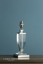 Laura Ashley Carson Small Table Lamp Polished Nickel & Crystal Base Only