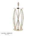 Laura Ashley Beckworth Large Table Lamp Polished Nickel Glass Base Only