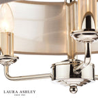 Laura Ashley Sorrento 3 Light Pendant Polished Nickel With Charcoal Shade