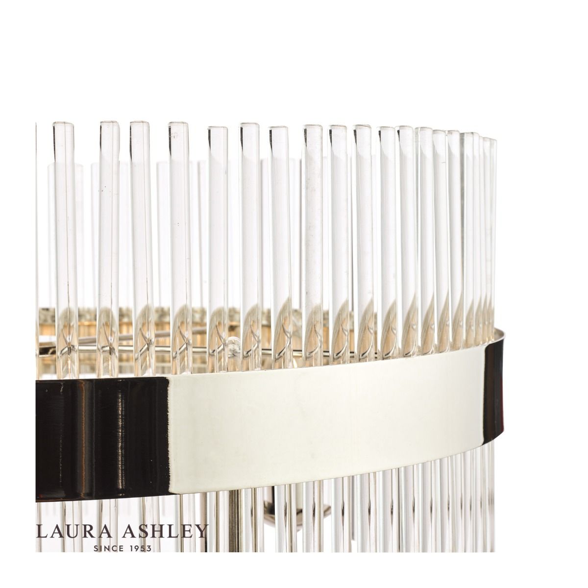 Laura Ashley Alexa 5lt Pendant Polished Nickel Glass Rods