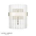 Laura Ashley Alexa Wall Light Glass and Polished Nickel