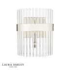 Laura Ashley Alexa Wall Light Glass and Polished Nickel