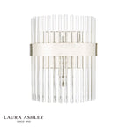 Laura Ashley Alexa Wall Light Glass and Polished Nickel