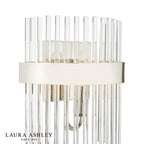 Laura Ashley Alexa Wall Light Glass and Polished Nickel