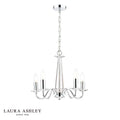 Laura Ashley Blake 5 Light Armed Pendant Crystal and Polished Chrome