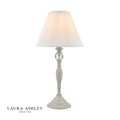Laura Ashley Ellis Table Lamp Satin Grey and Crystal With Shade