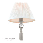 Laura Ashley Ellis Table Lamp Satin Grey and Crystal With Shade