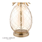 Laura Ashley Pineapple Large Table Lamp Champagne Cut Glass With Shade