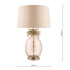Laura Ashley Pineapple Large Table Lamp Champagne Cut Glass With Shade