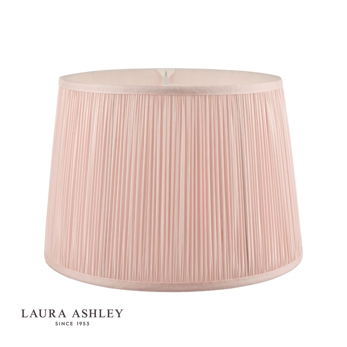 Laura Ashley Hemsley Pleated Silk Empire Drum Shade Pink 25cm/10 inch
