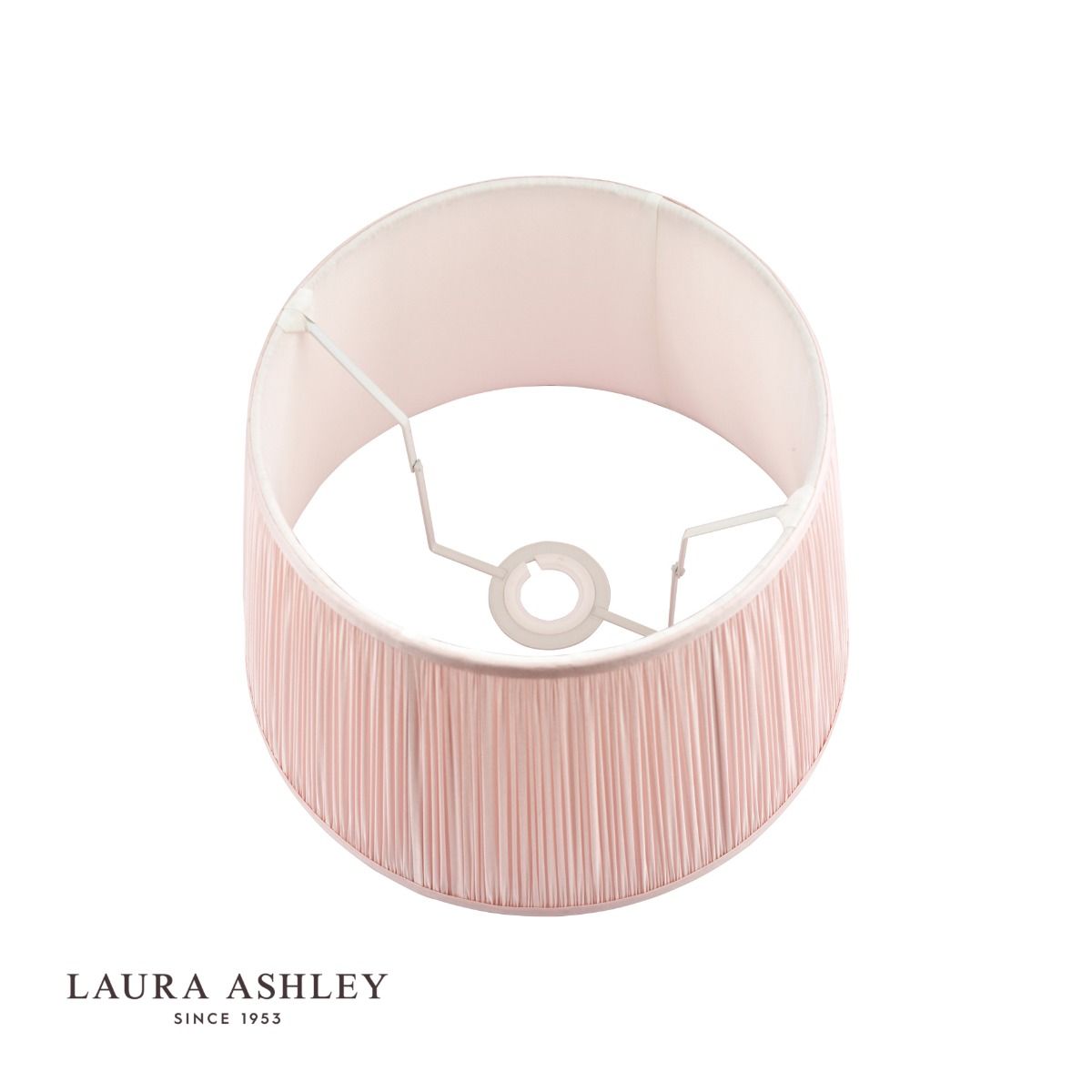 Laura Ashley Hemsley Pleated Silk Empire Drum Shade Pink 25cm/10 inch