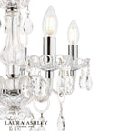 Laura Ashley Harriet 5 Light Chandelier Ribbed Glass and Polished Chrome