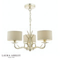 Laura Ashley Mulroy 3 Light Armed Pendant Champagne With Shade
