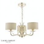 Laura Ashley Mulroy 3 Light Armed Pendant Champagne With Shade