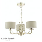 Laura Ashley Mulroy 3 Light Armed Pendant Champagne With Shade